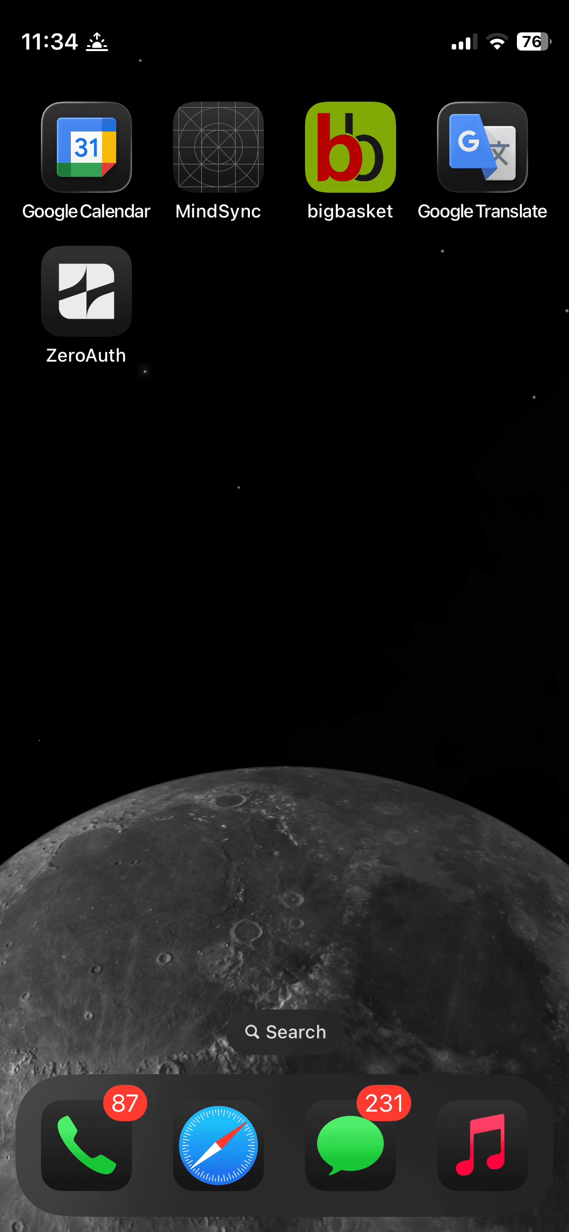ZeroAuth login screen